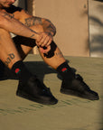 Rose socks black