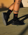Rose socks black