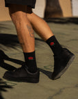 Rose socks black