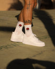 Socks rose white
