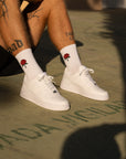 Socks rose white
