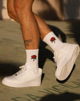 Socks rose white