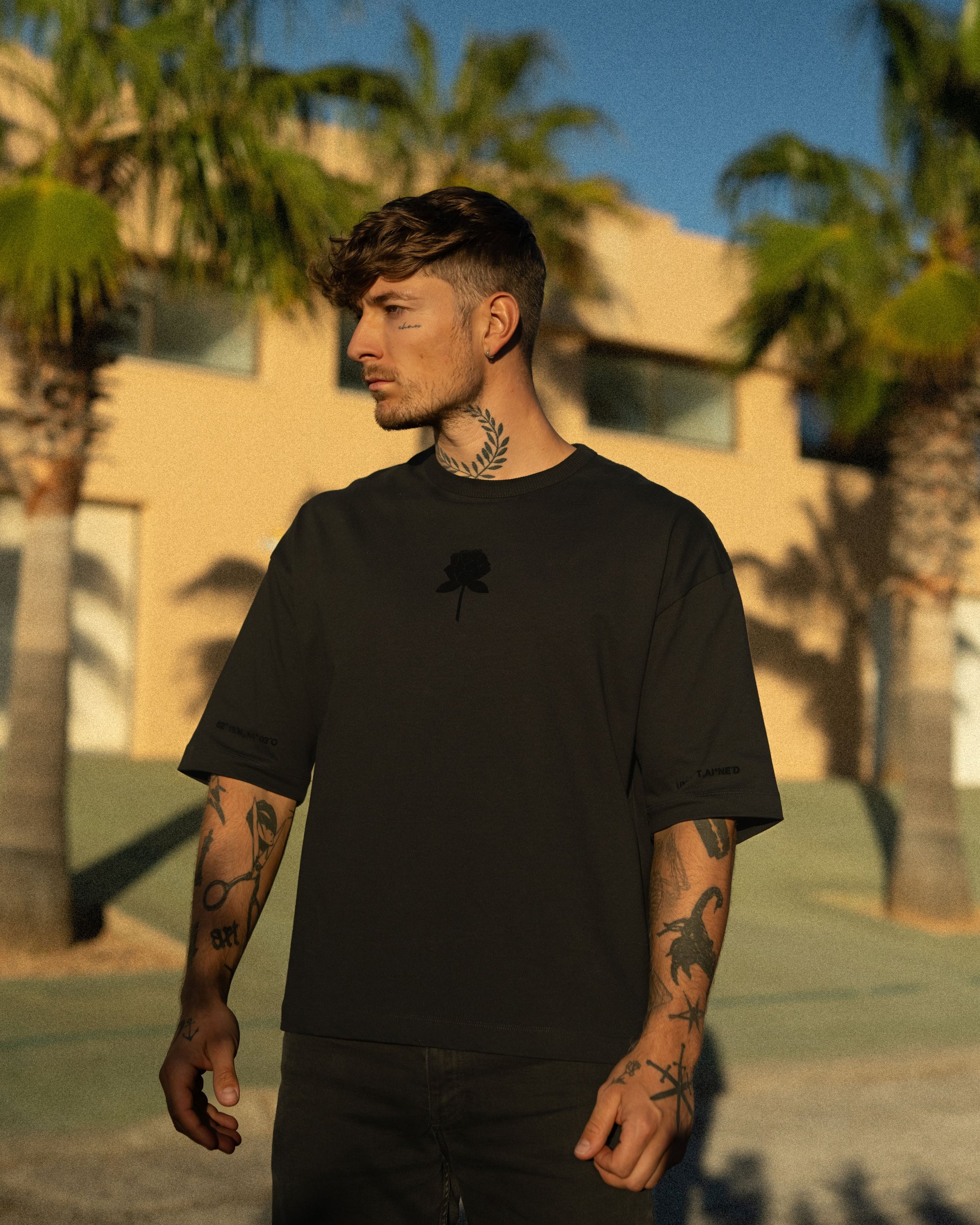 T-Shirt unisex rose schwarz